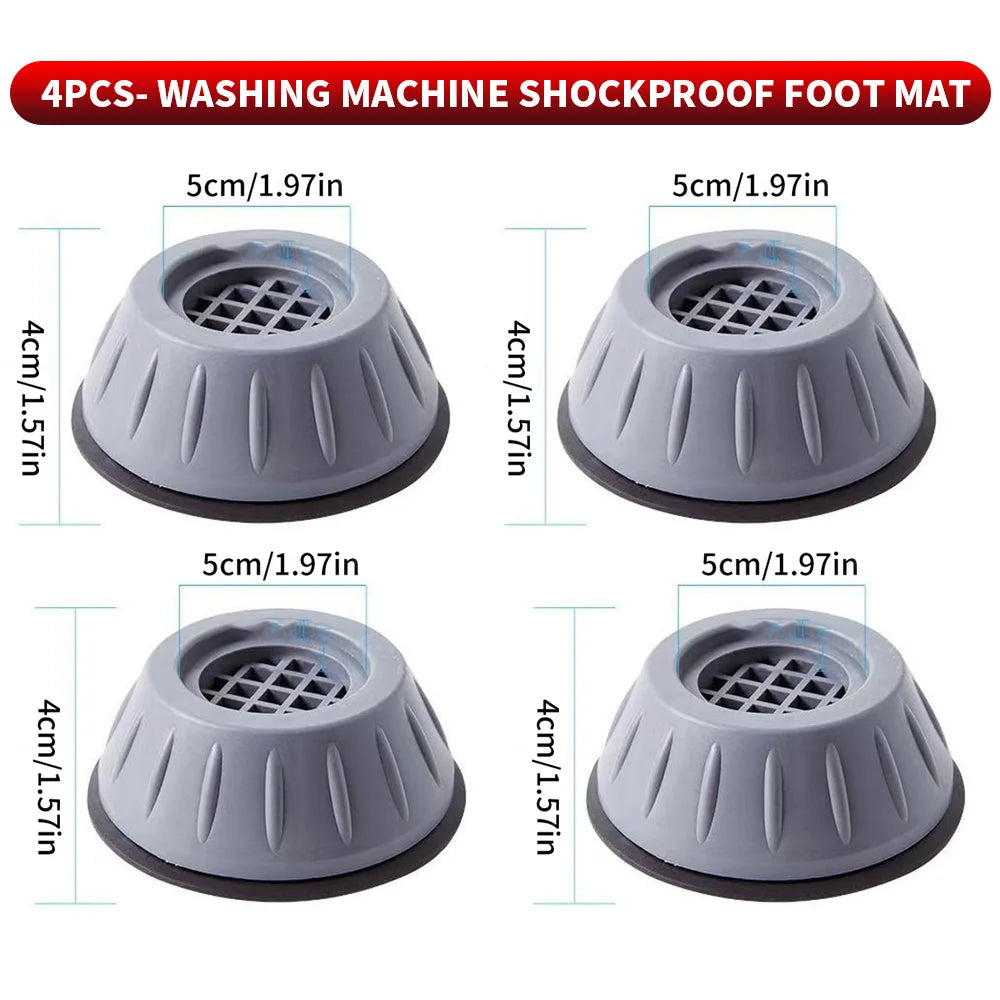 Washing Machine Silicone Anti-Vibration Foot Pads 1/4/8 Pack Appliance Foot Pads SWANS 4 PCS