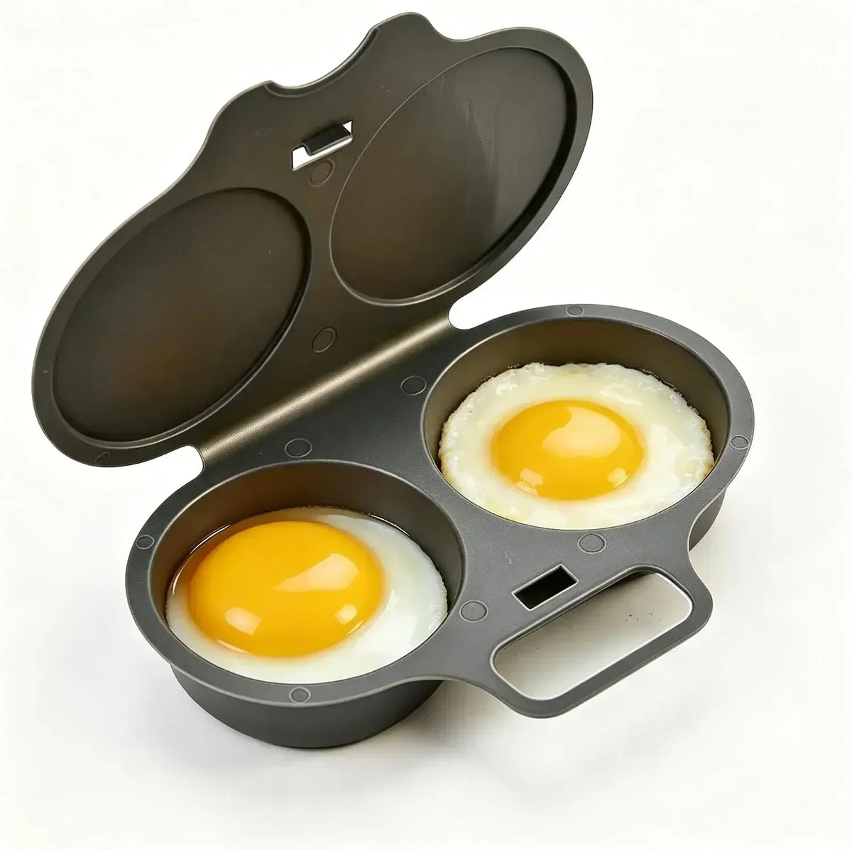 SWANS Microwave Egg Poacher – Dual Cavity Cooker with Lid Microwave Egg Poacher SWANS