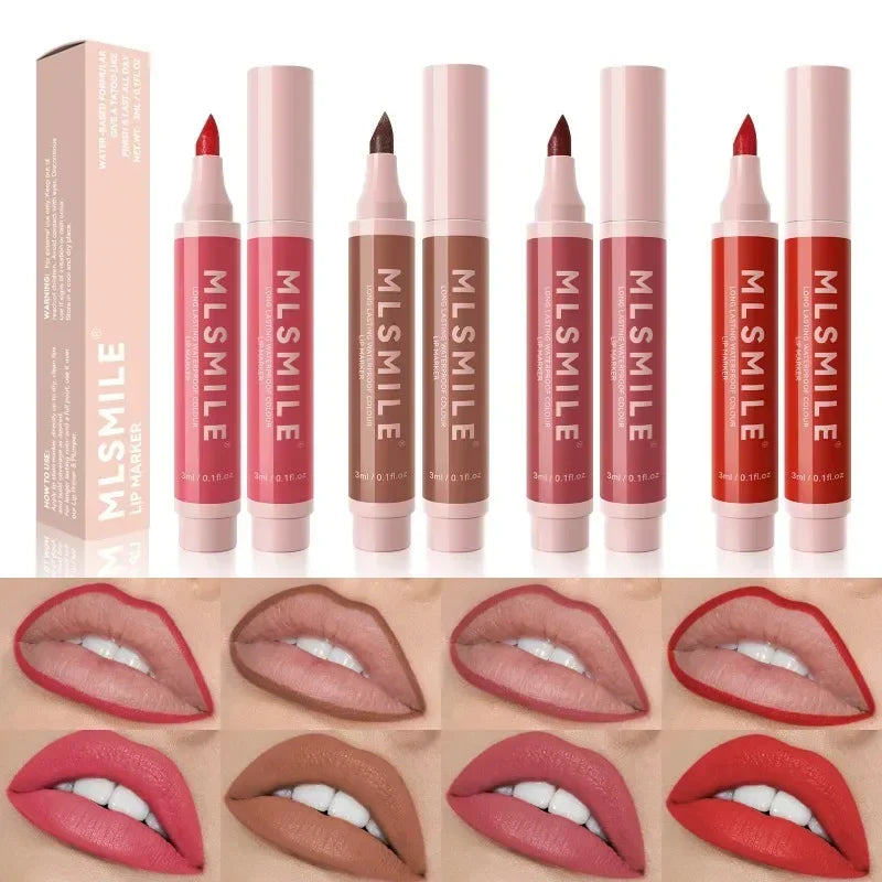 Waterproof Matte Lip Liner Marker Pen Lipstick Set – 4pcs Lip Liner Set SWANS
