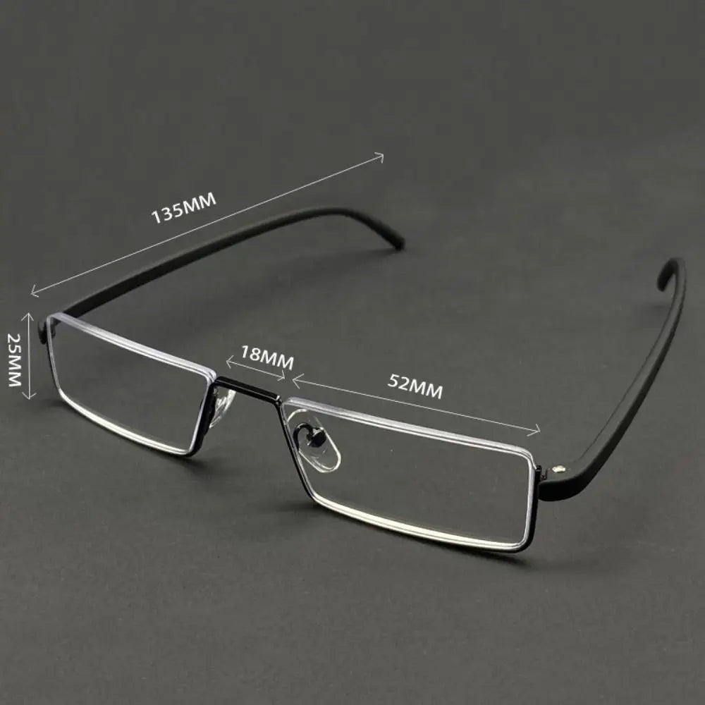 TR90 Blue Light Reading Glasses Square Metal Frame +1.0–+3.5 Reading Glasses SWANS