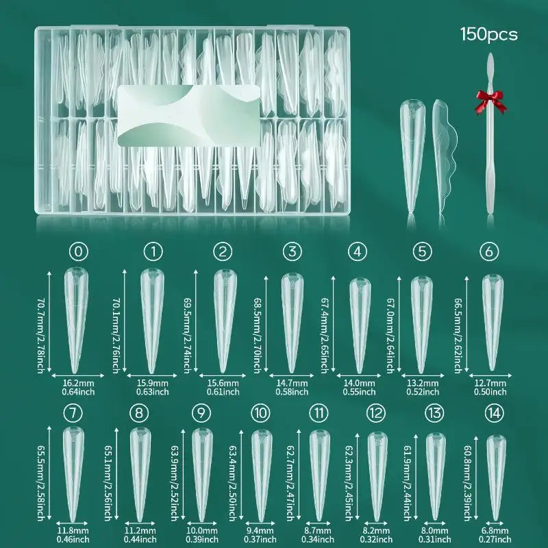 Butterfly Nail Dual Forms 150pcs – Gel Extension Molds DIY Nail Extension Molds SWANS 1Box