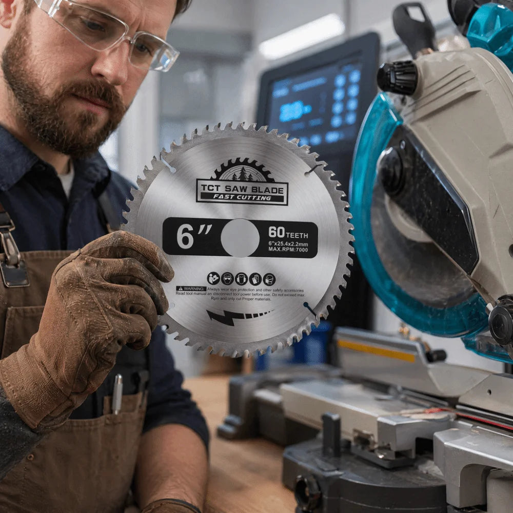 6-Inch 60-Tooth Carbide Circular Saw Blade – 25.4mm Arbor Circular Saw Blade SWANS