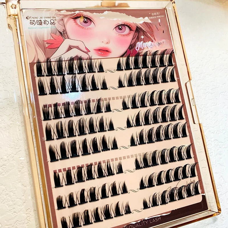 Individual Cluster Lashes – Fluffy Thick Reusable Manga Lashes False Eyelashes SWANS