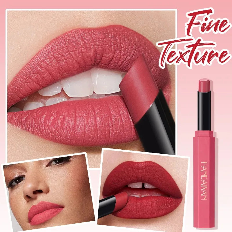 6-Color Velvet Matte Lipstick – Long-Lasting & Highly Pigmented Velvet Matte Lipstick SWANS