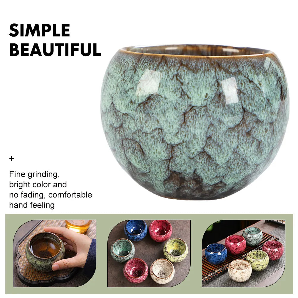 WINOMO Yao Bian Ceramic Tea Cup – Elegant Retro Teacup Ceramic Tea Cup SWANS