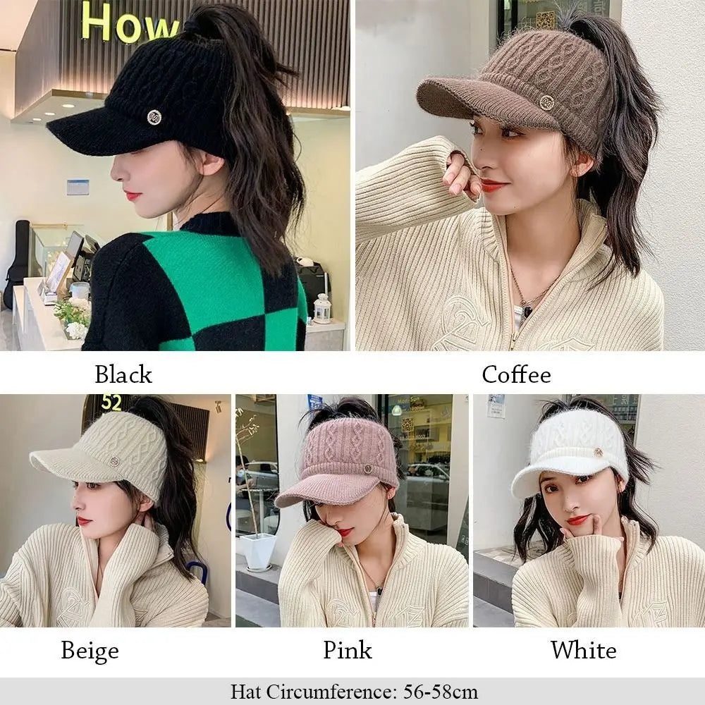 SWANS Soft Knitted Windproof Open-Top Winter Hat | Unisex Knitted Winter Hat SWANS