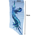 Large Baroque Sequin Embroidery Patch 25x74cm DIY Sew-On Embroidery Patch SWANS Blue right