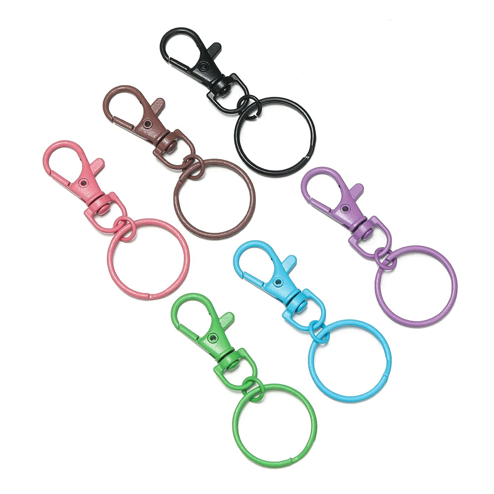 Multicolor Lobster Clasp Keyring Hooks with Adjustable Buckle Jewelry Findings SWANS