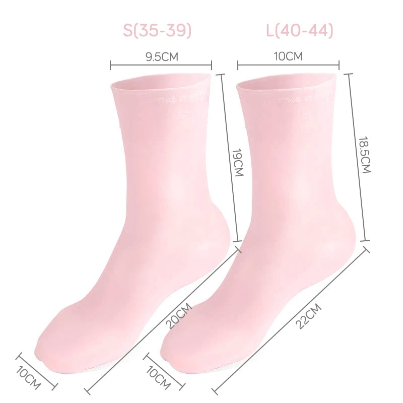 Silicone Moisturizing Gel Heel Socks – Foot Care Spa Protectors Gel Heel Socks SWANS