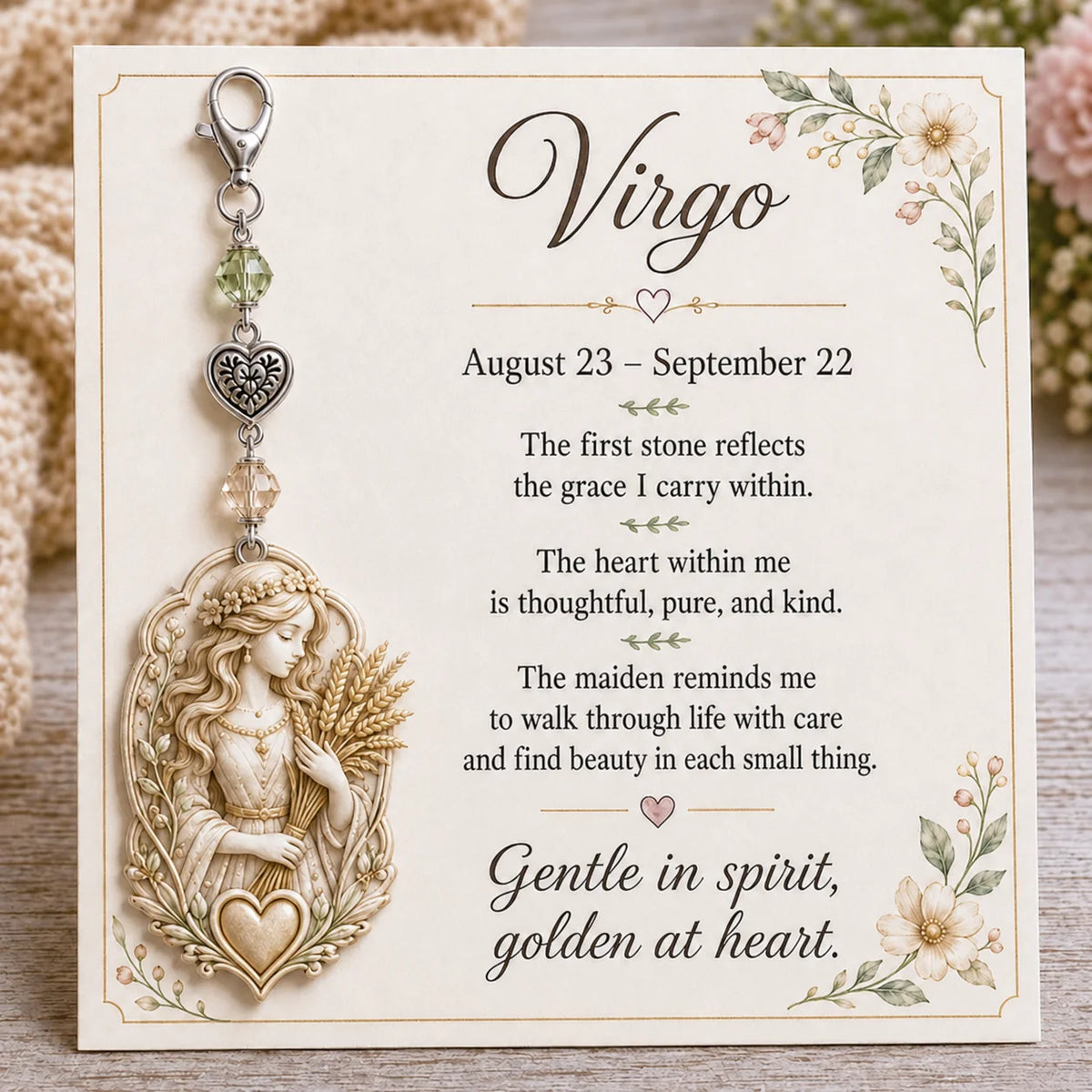 Zodiac Sign Acrylic Keychain – Astrology Horoscope Gift Zodiac Keychain SWANS acrylic-Virgo
