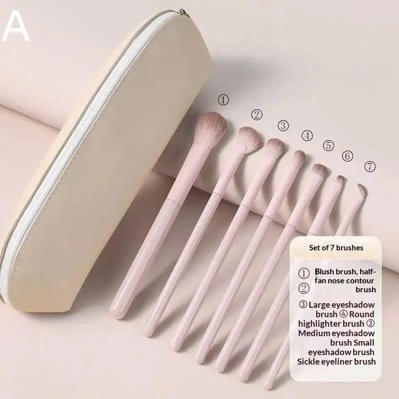 YOVIP 13-Piece Pink Makeup Brush Set with Travel Bag Makeup Brush Set SWANS A