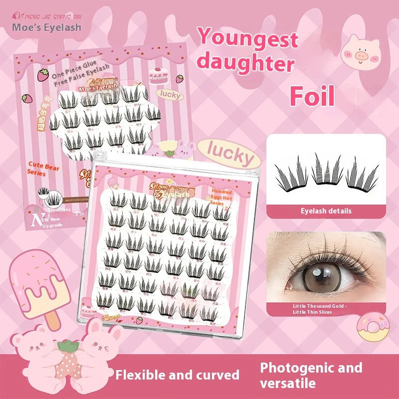 Pre-Glued Cluster Lashes – Natural Volume Individual False Lashes False Cluster Lashes SWANS