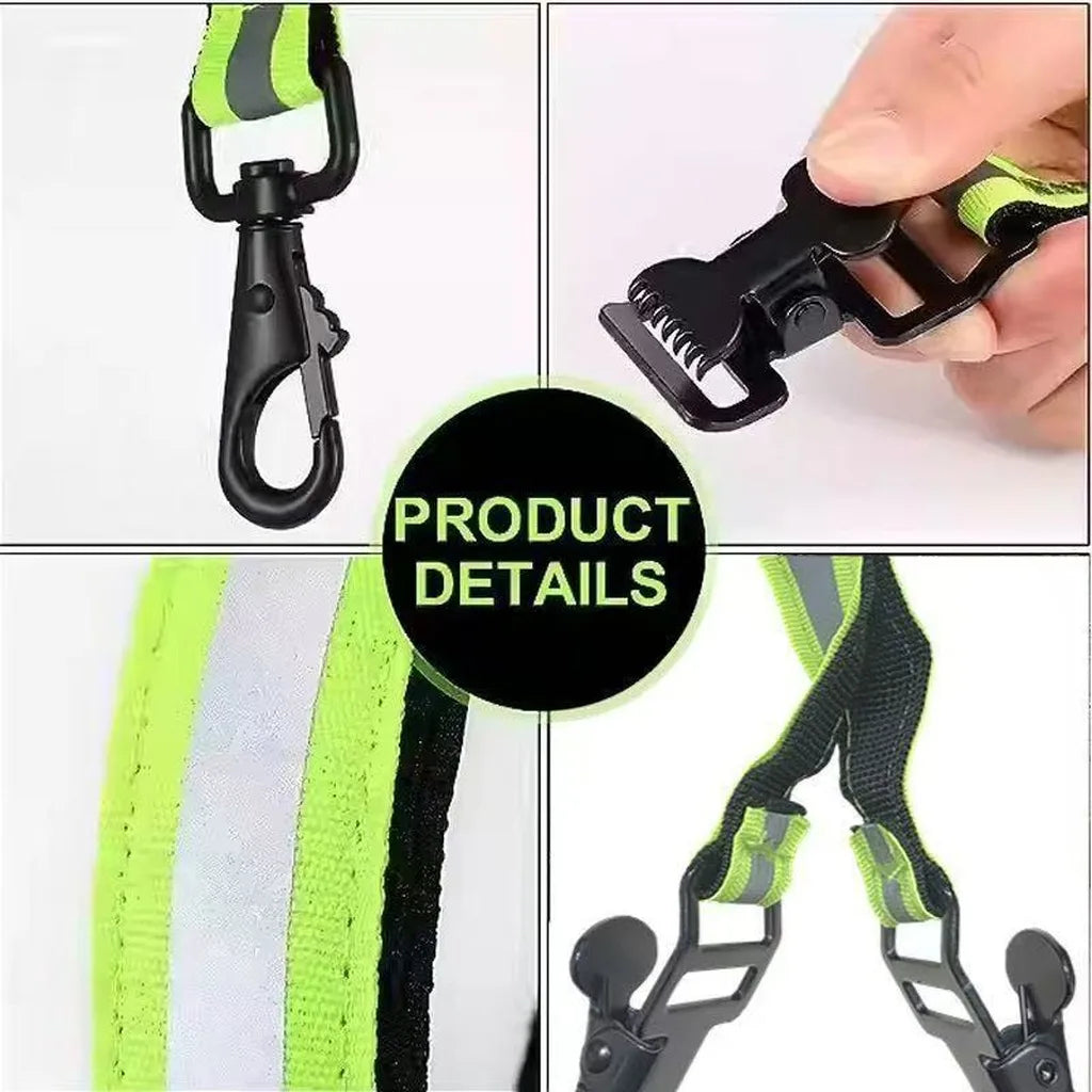 Reflective Nylon Glove Holder Strap – Clip & Hook Styles Glove Holder Strap SWANS