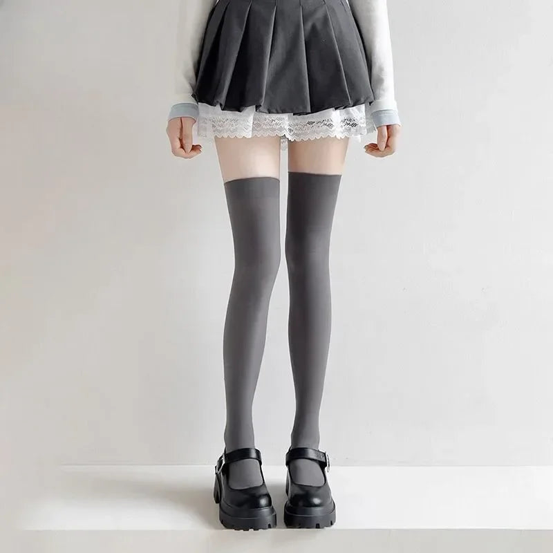 Women's Thigh High Stockings – Lolita Style Soft Knit Socks Thigh High Stockings SWANS