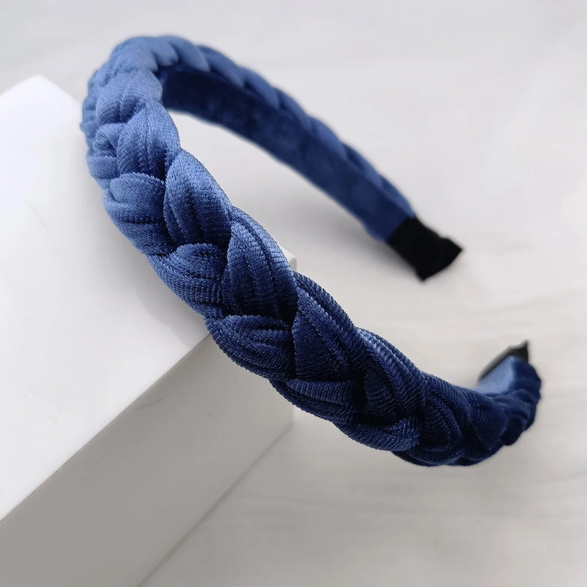 Women's Wide Braided Headband – Solid Color Hair Accessory Braided Headband SWANS