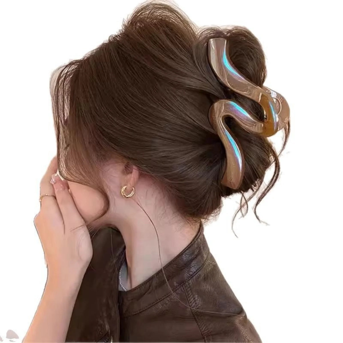 Pearl Wave Large Shark Hair Clip – Elegant Claw Clip Hair Claw Clip SWANS