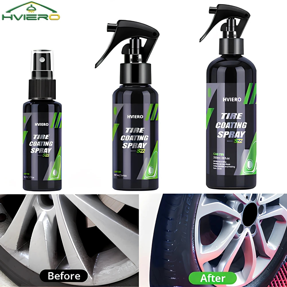 HVIERO S22 Tire Shine Coating Spray – Hydrophobic Sealant Wax Tire Shine Spray SWANS