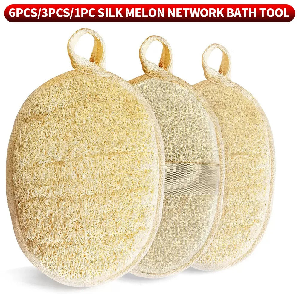 Luffa Exfoliating Bath Scrub Towel 1/3/6 Pack | SWANS Exfoliating Bath Scrub SWANS
