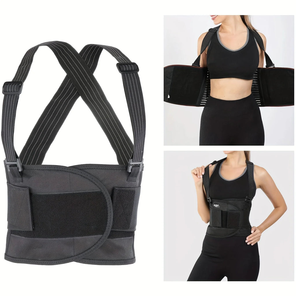 SWANS Lumbar Support Belt – Adjustable Compression Back Brace Lumbar Support Belt SWANS black L