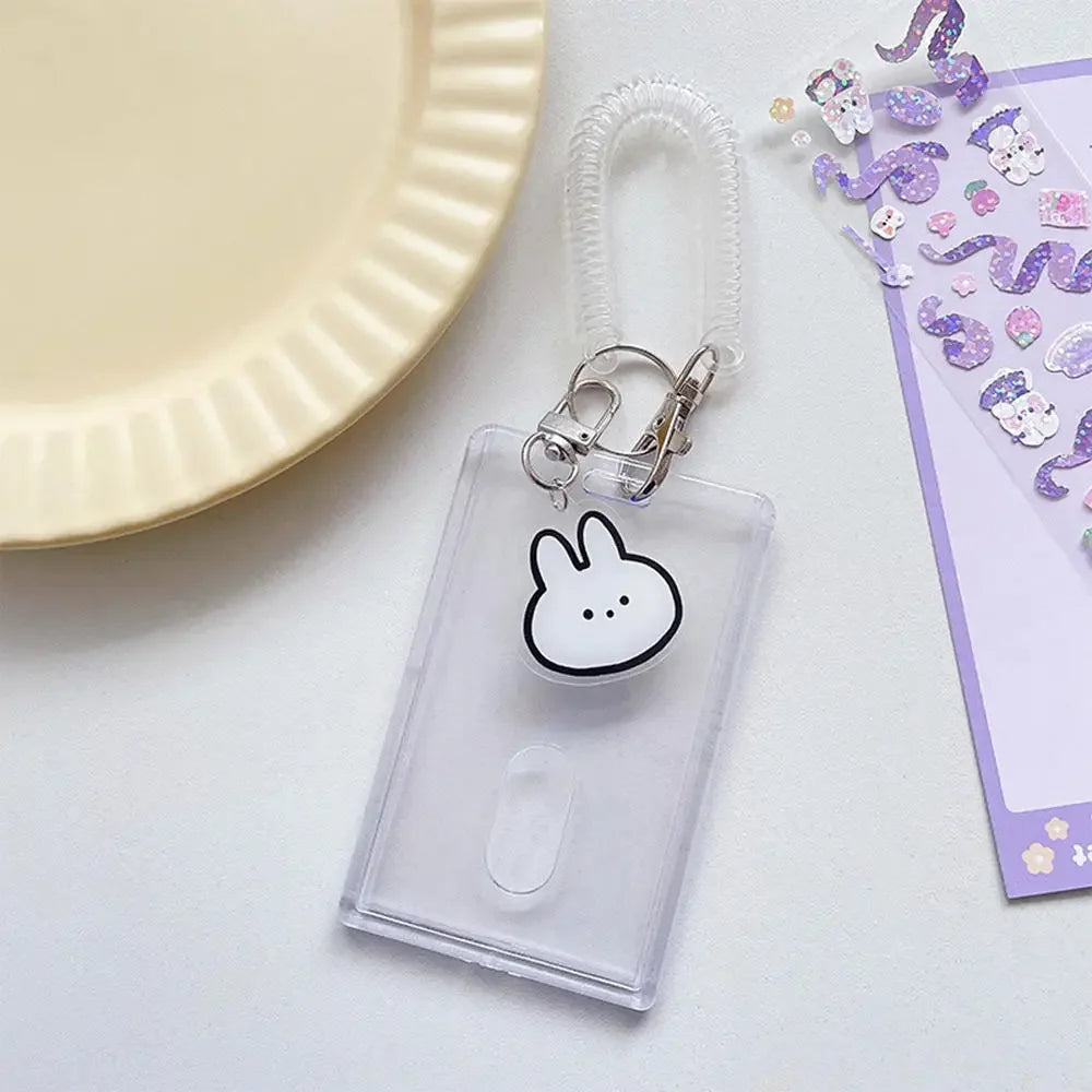 Transparent Acrylic ID Card Holder with Cartoon Keychain Card & ID Holder SWANS 4 China