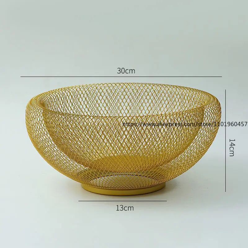 Nordic Double-Layer Wire Mesh Fruit & Snack Basket | SWANS Wire Mesh Fruit Basket SWANS