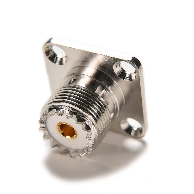 SO239 UHF Female 4-Hole Flange Panel Mount Solder Connector RF Coax Connector SWANS Style1