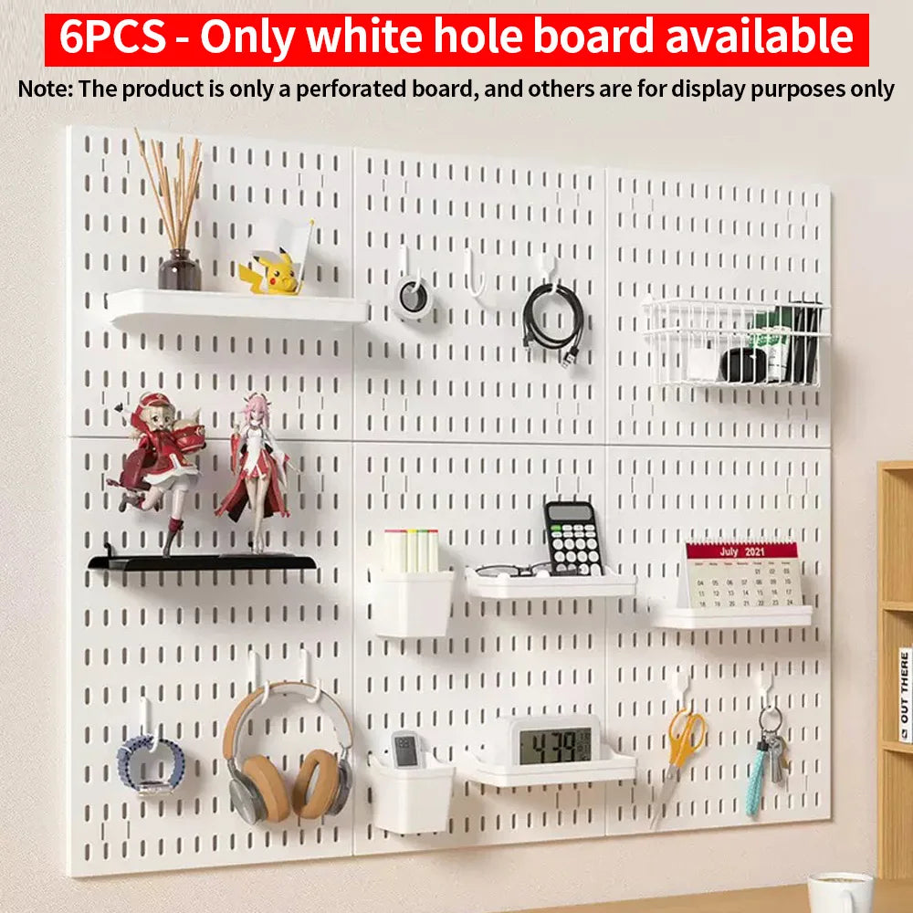 SWANS No Drill Pegboard Wall Organizer – 1/3/6 Pcs Set Pegboard Wall Organizer SWANS 6pcs
