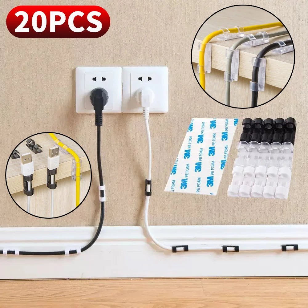 Cable Organizer Clips – Desktop Cord & Wire Management Cable Organizer Clips SWANS