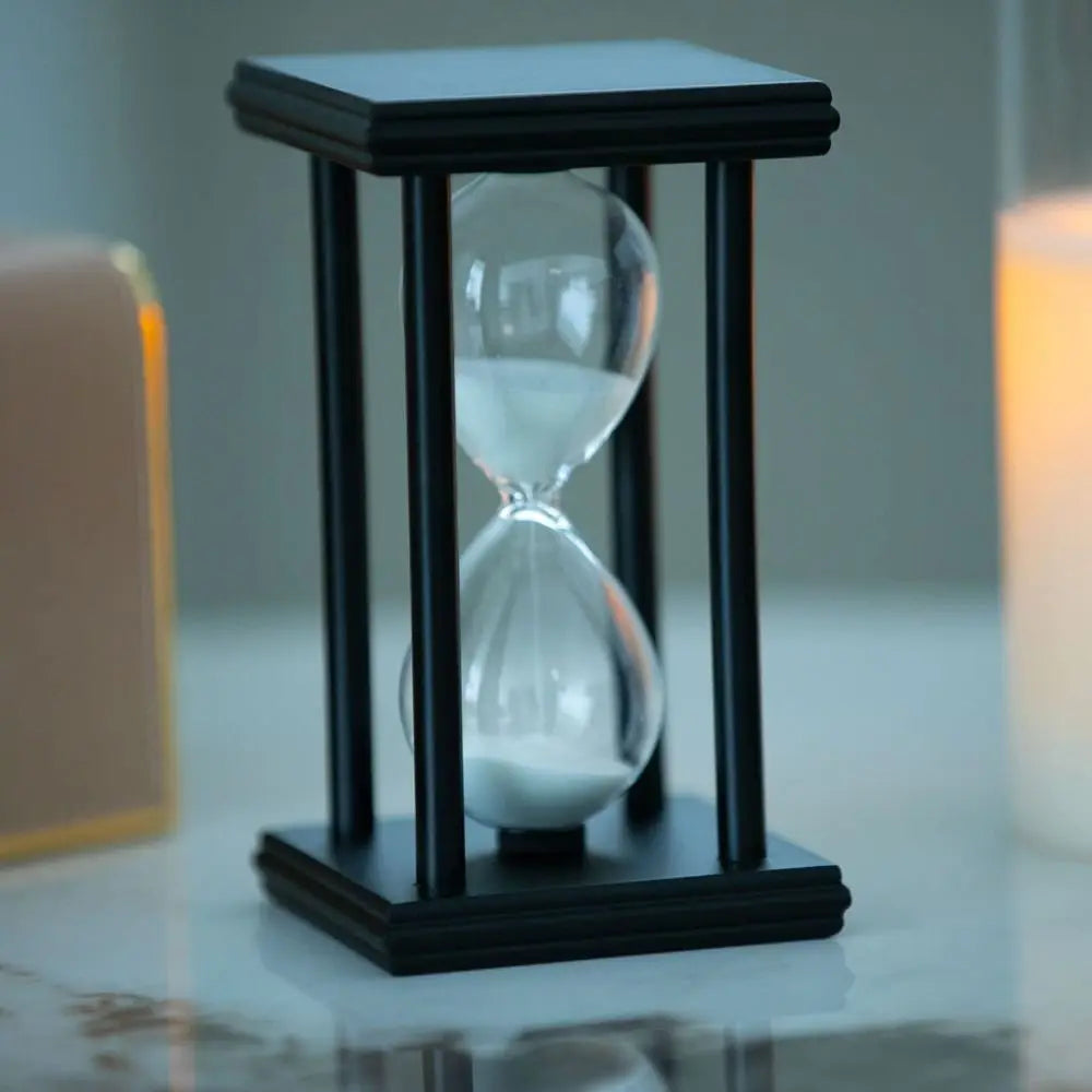 Vintage Wooden Hourglass Sand Timer 30/60 Min – 8 Colors Hourglass Sand Timer SWANS