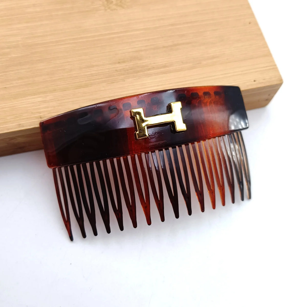 SWANS Frosted Plastic Hair Comb – Invisible Holder for Women Hair Styling Comb SWANS coffee