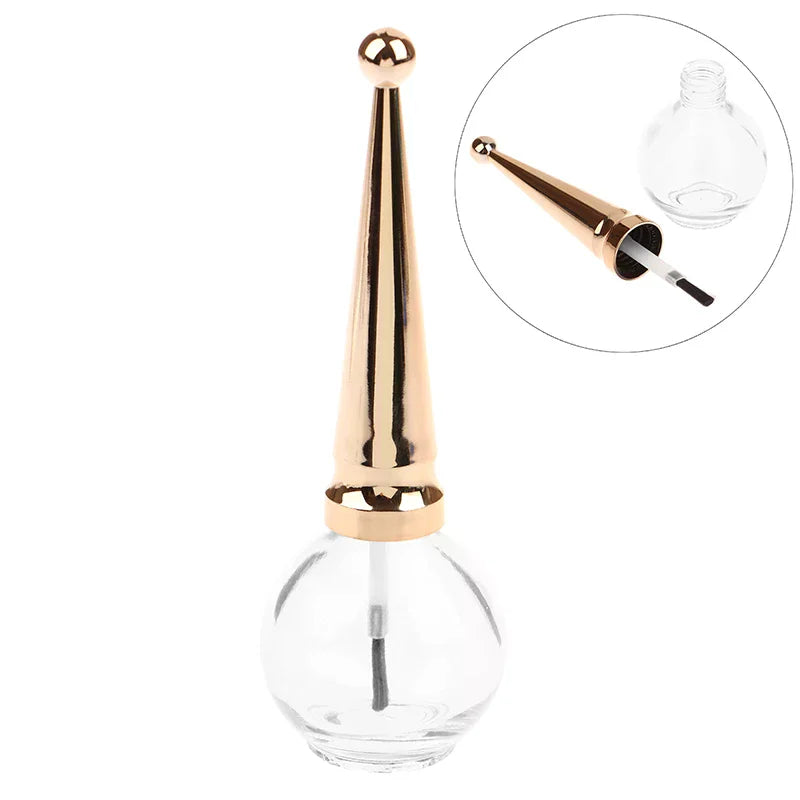 15ml Empty Glass Nail Polish Bottle with Brush | DIY Refill Nail Polish Bottle SWANS