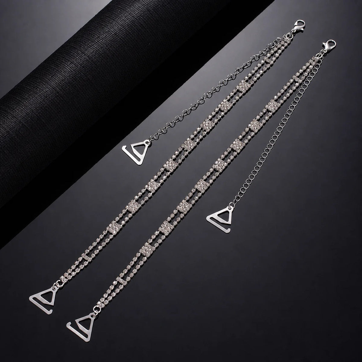 Rhinestone & Pearl Adjustable Decorative Bra Straps for Women Decorative Bra Straps SWANS X498 One Size