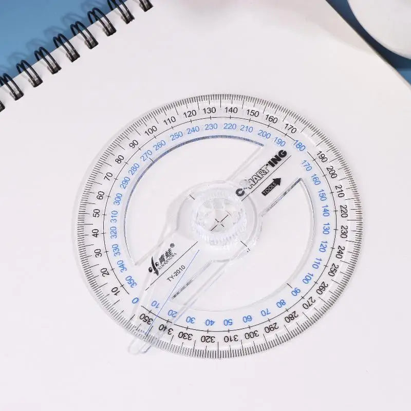 360° Circle Protractor for Geometry & Math – 1/3/5 Pack Geometry Protractor SWANS