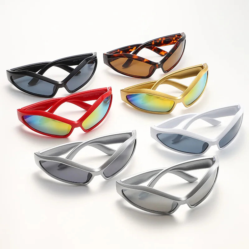 Y2K Punk Sport Goggle Sunglasses UV400 – Unisex Vintage Fashion Sunglasses SWANS