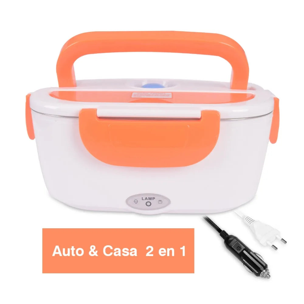 SWANS 3-in-1 Electric Lunch Box Warmer 12V 24V 110V Portable Electric Lunch Box SWANS Orange