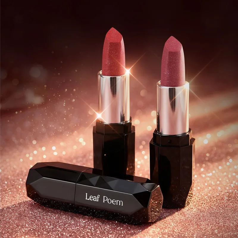 Diamond Frost Metallic Lipstick – Gold Shimmer Matte Lip Gloss Metallic Matte Lipstick SWANS