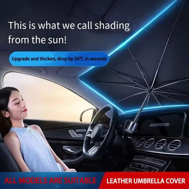 SWANS Foldable Car Windshield Sunshade – UV & Heat Protection Car Windshield Sunshade SWANS