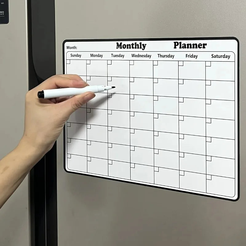 Magnetic Dry Erase Monthly Calendar Planner for Refrigerator Magnetic Calendar Planner SWANS