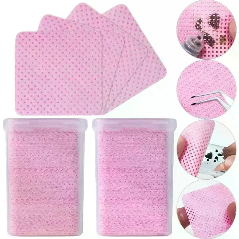 200-Pack Lint-Free Nail & Eyelash Wipes | Salon Cleaning Pads Lint-Free Nail Wipes SWANS