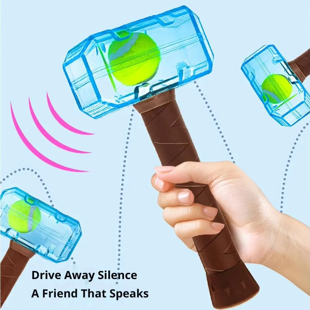 TPR Squeaky Hammer Dog Chew Toy – Tennis Ball for Dogs Dog Chew Toy SWANS