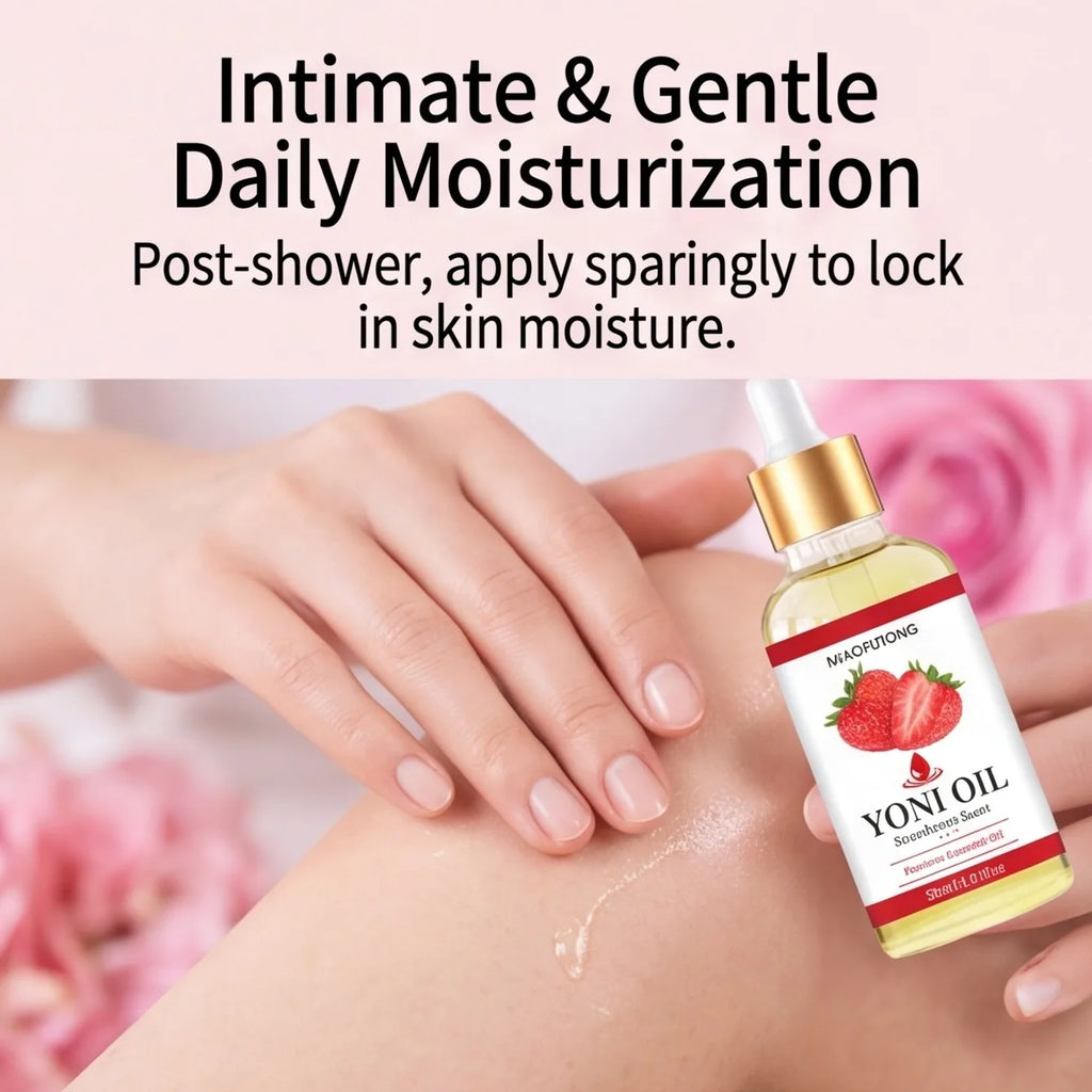 Strawberry Yoni Body Oil 30ml – Moisturizing Feminine Skin Care Intimate Body Oil SWANS