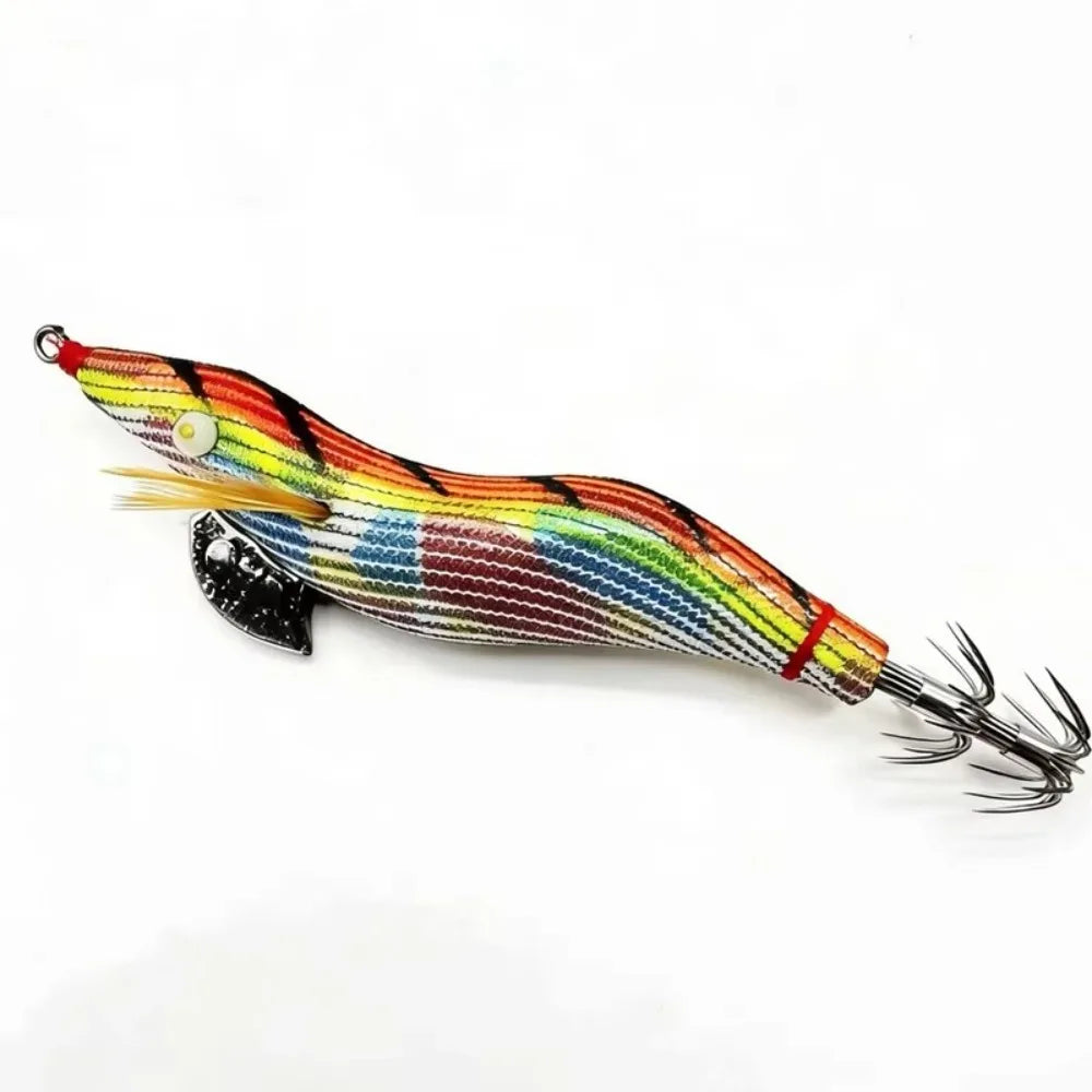 UV Luminous Squid Jig Lure 3.0 – Wood Shrimp Night Fishing Squid Jig Lure SWANS 1-