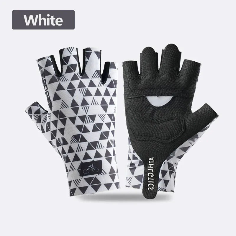 SWANS Half Finger Cycling & Gym Gloves | Unisex Anti-Slip Cycling & Gym Gloves SWANS White XL
