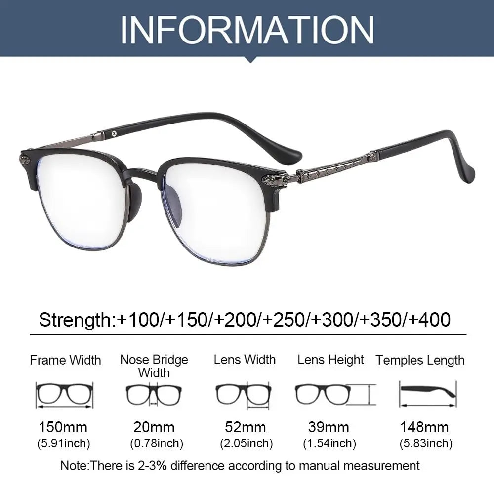 Blue Light Blocking Reading Glasses – Ultralight Square Unisex Reading Glasses SWANS
