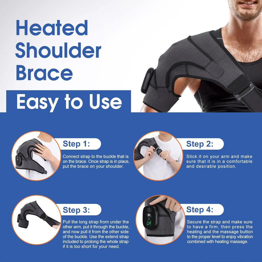 Electric Heated Shoulder Massage Belt – Warming Shawl | SWANS Shoulder Massage Belt SWANS