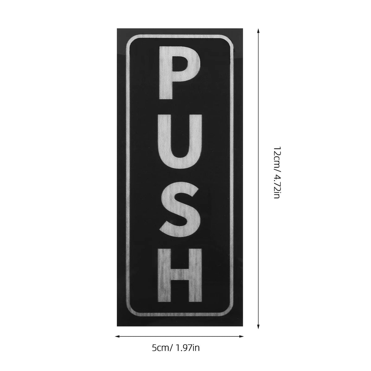 2-Pack Push Pull Glass Door Stickers – PVC Indicator Decals Door Sign Sticker SWANS