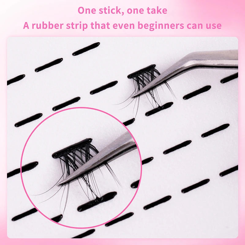 Self-Adhesive Eyelash Strips 144/200pcs – Glue-Free False Lashes False Lash Strips SWANS