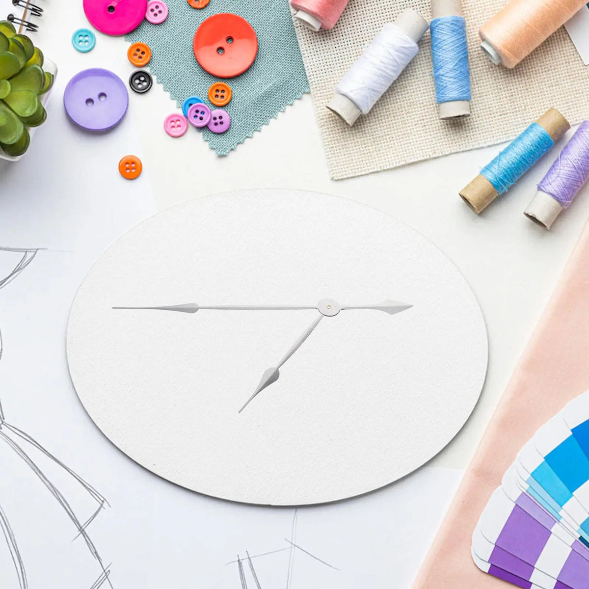 Large Aluminum Wall Clock Hands Silver DIY Replacement – 5 Sets Clock Replacement Hands SWANS
