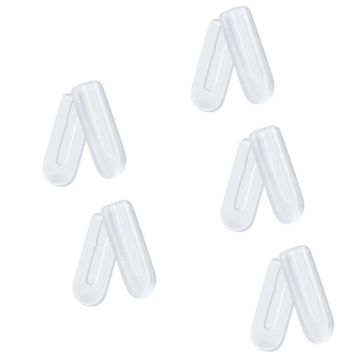 Silicone Push-In Nose Pads 12mm×5mm – Clear Anti-Slip Glasses Eyewear Accessories SWANS 5 Pairs