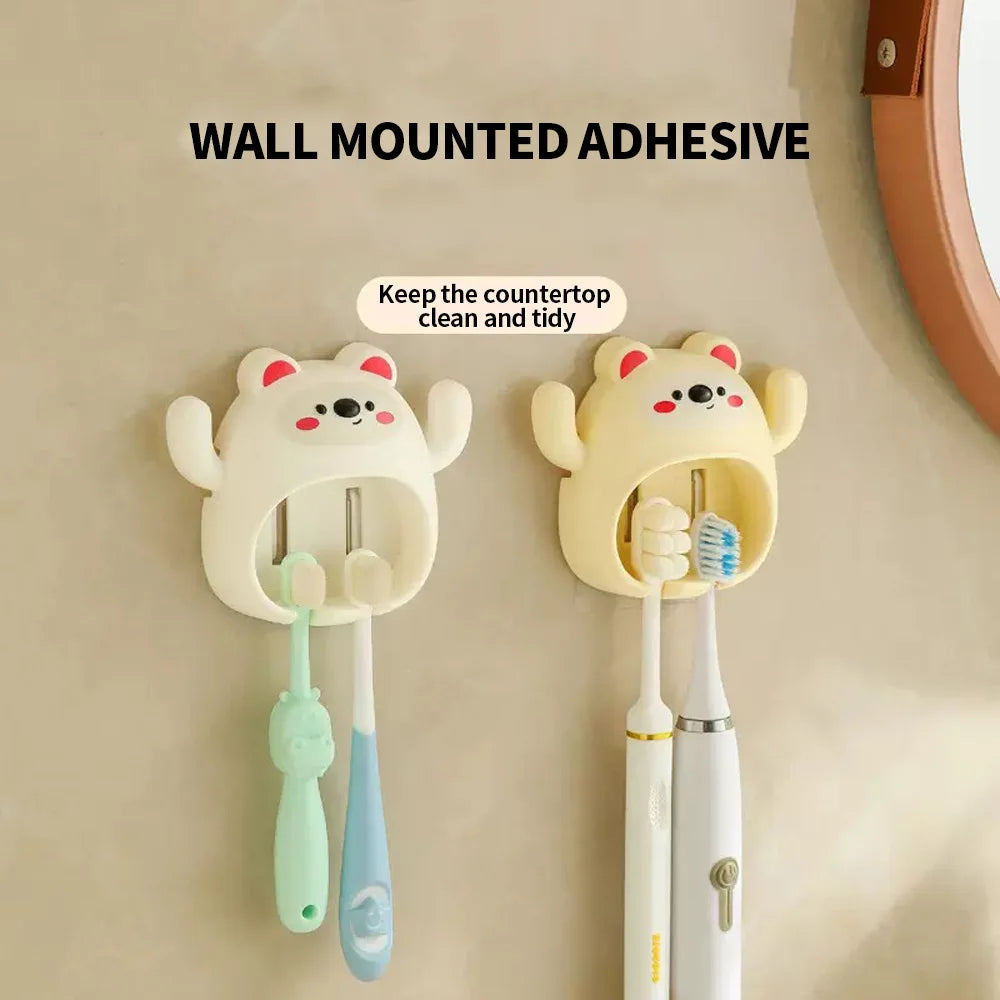 SWANS No-Drill Adhesive Toothbrush Holder – 1, 2 & 4 Slot Toothbrush Holder SWANS